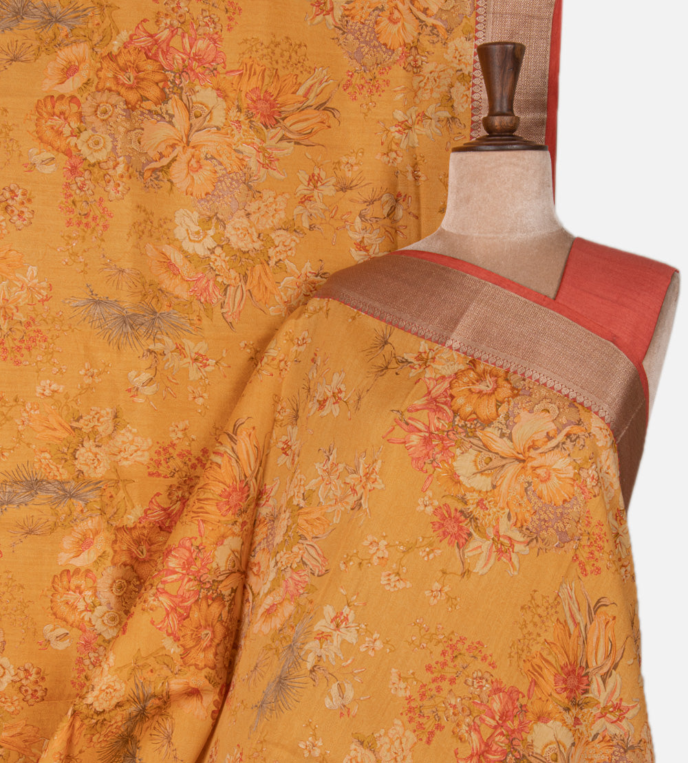Yellow Chaniya Silk Saree