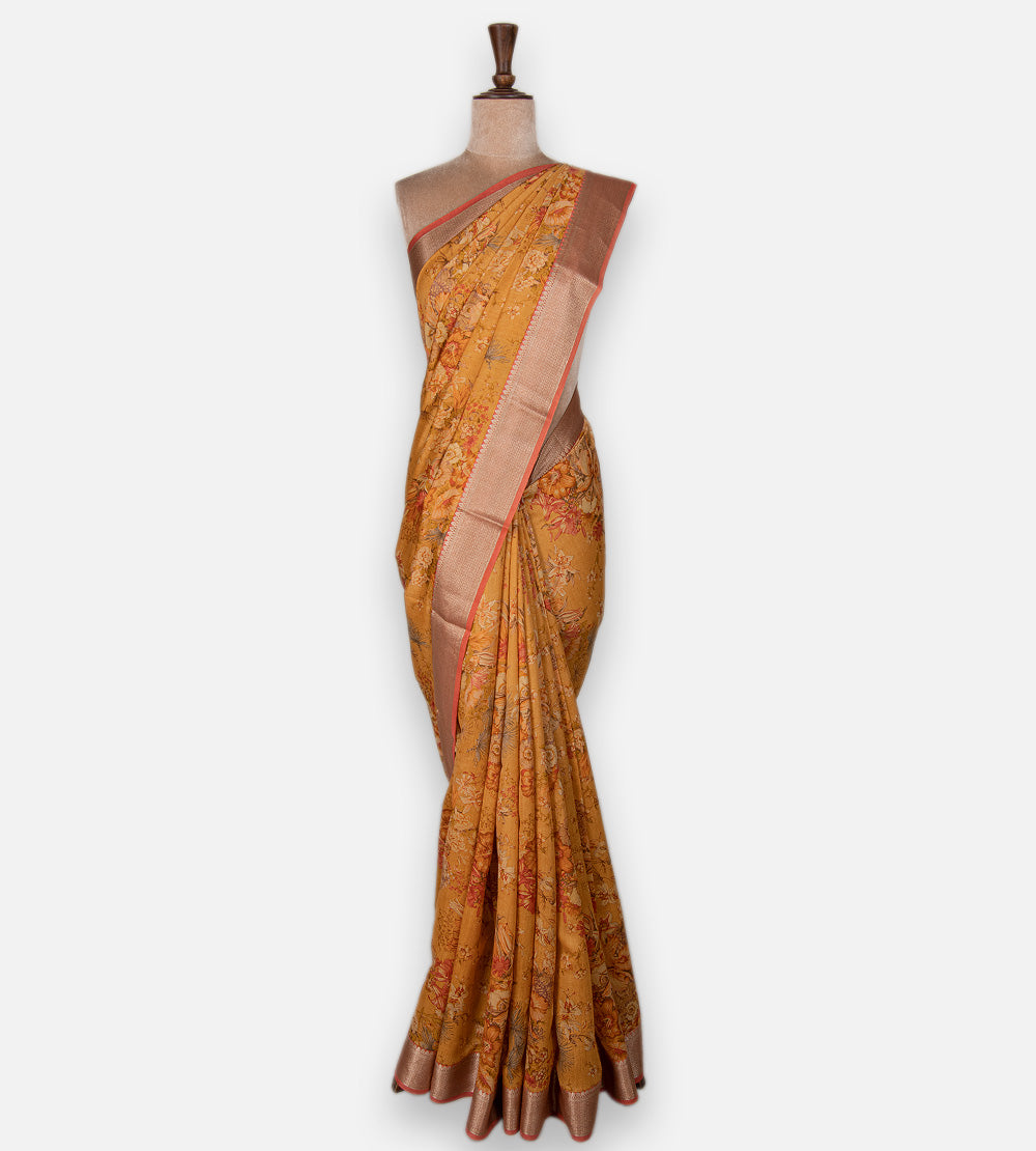 Yellow Chaniya Silk Saree