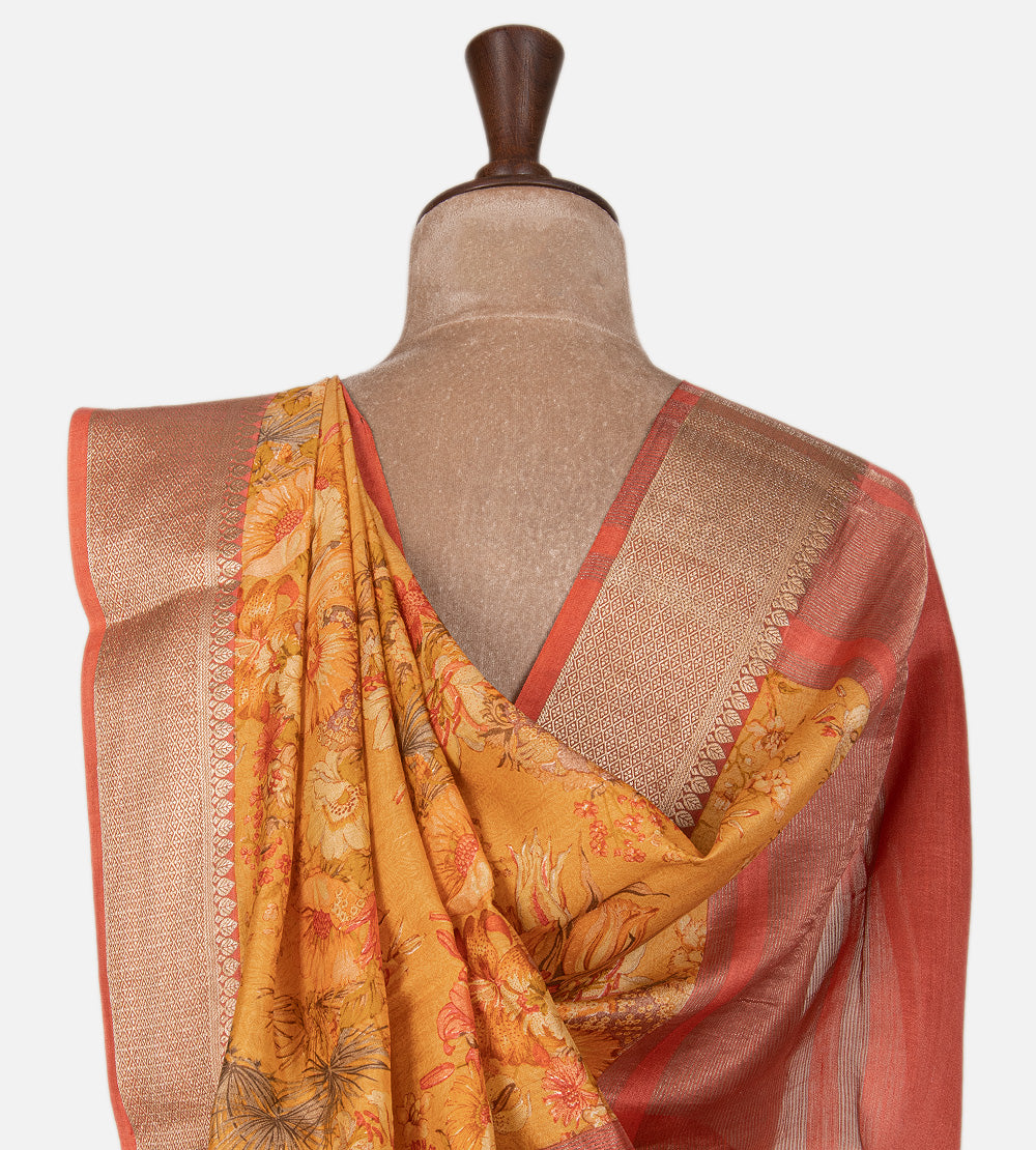 Yellow Chaniya Silk Saree