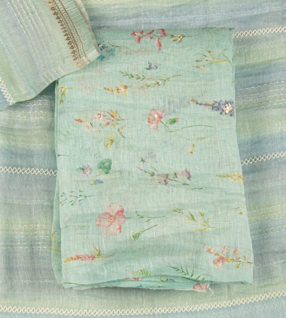 Blue Linen Salwar