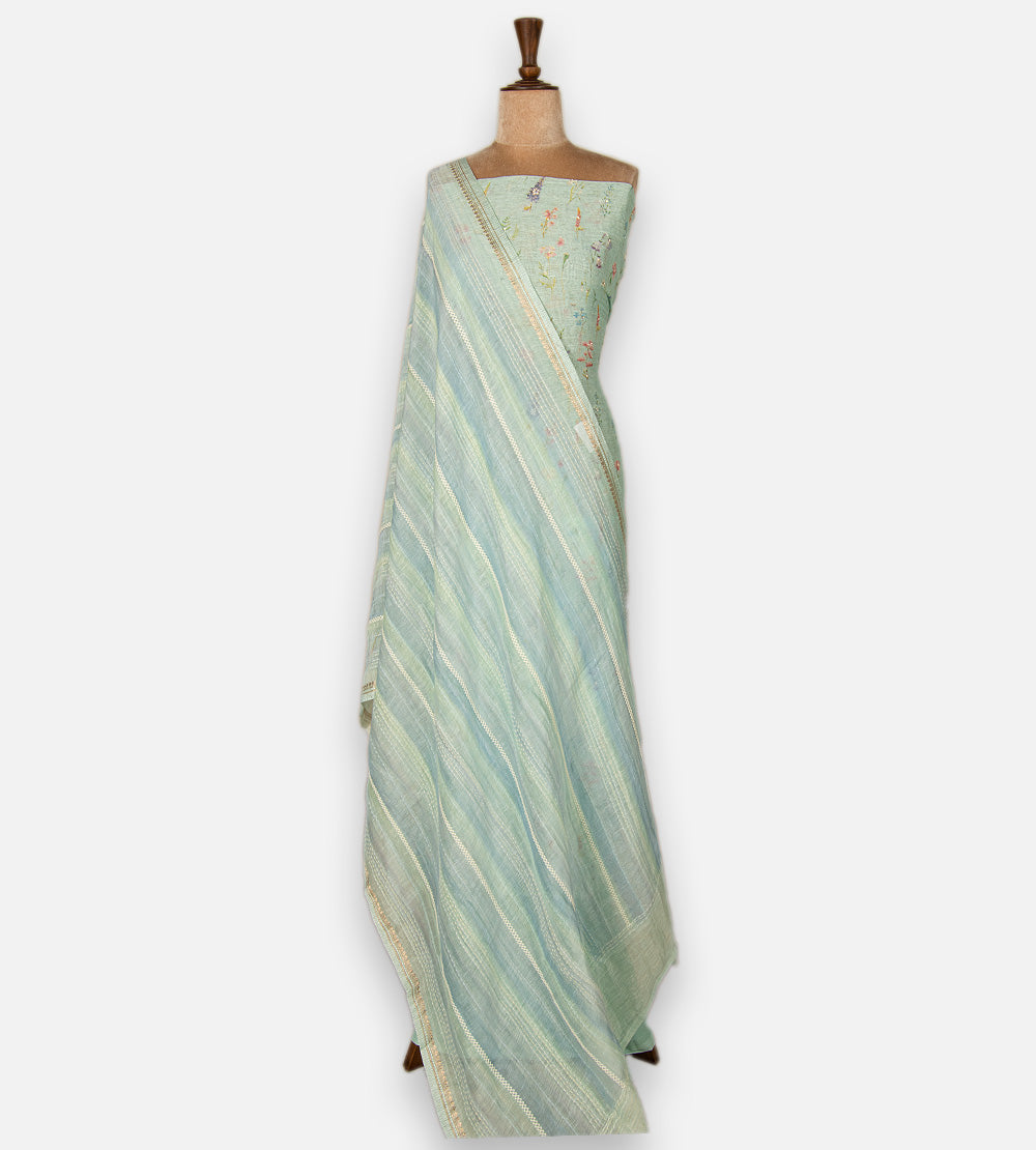 Blue Linen Salwar