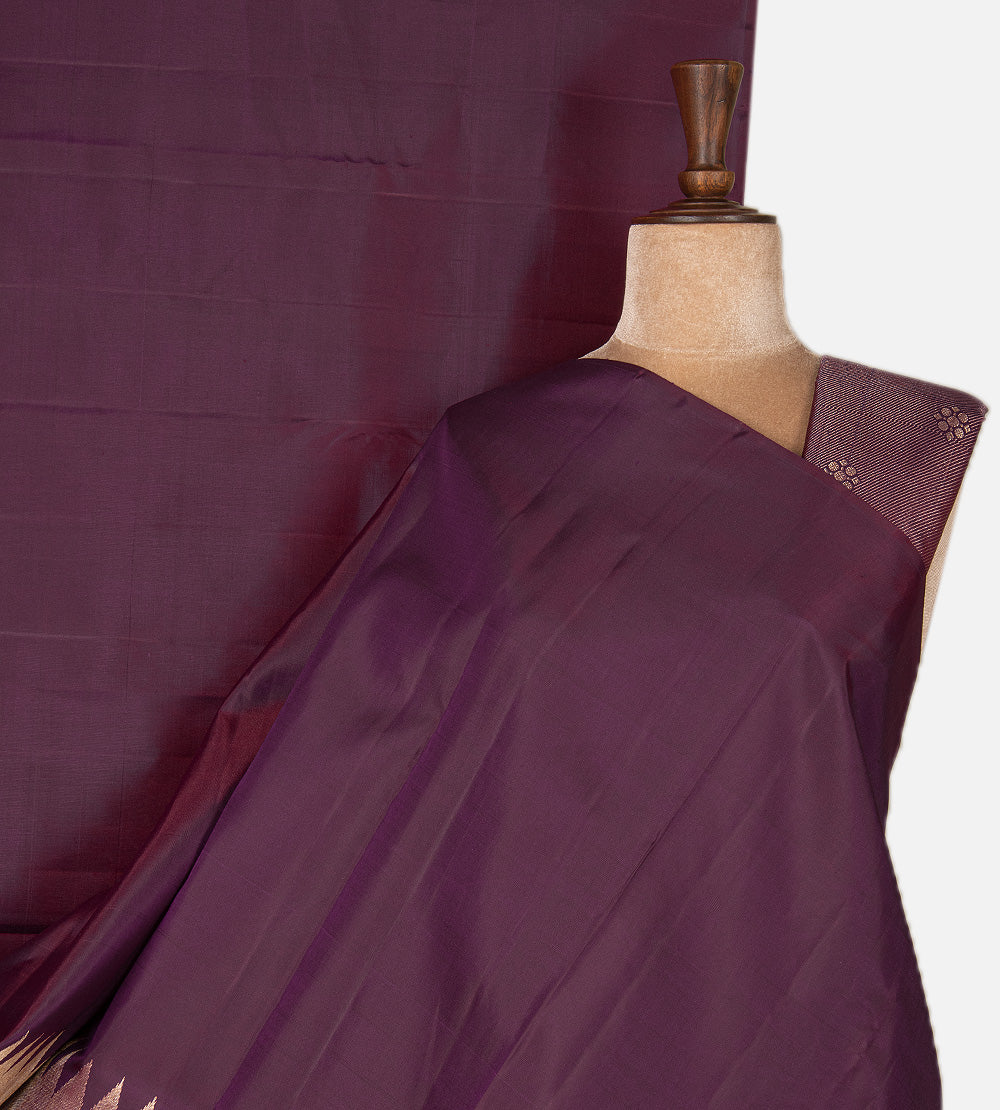Purple Kanchipuram Silk Saree