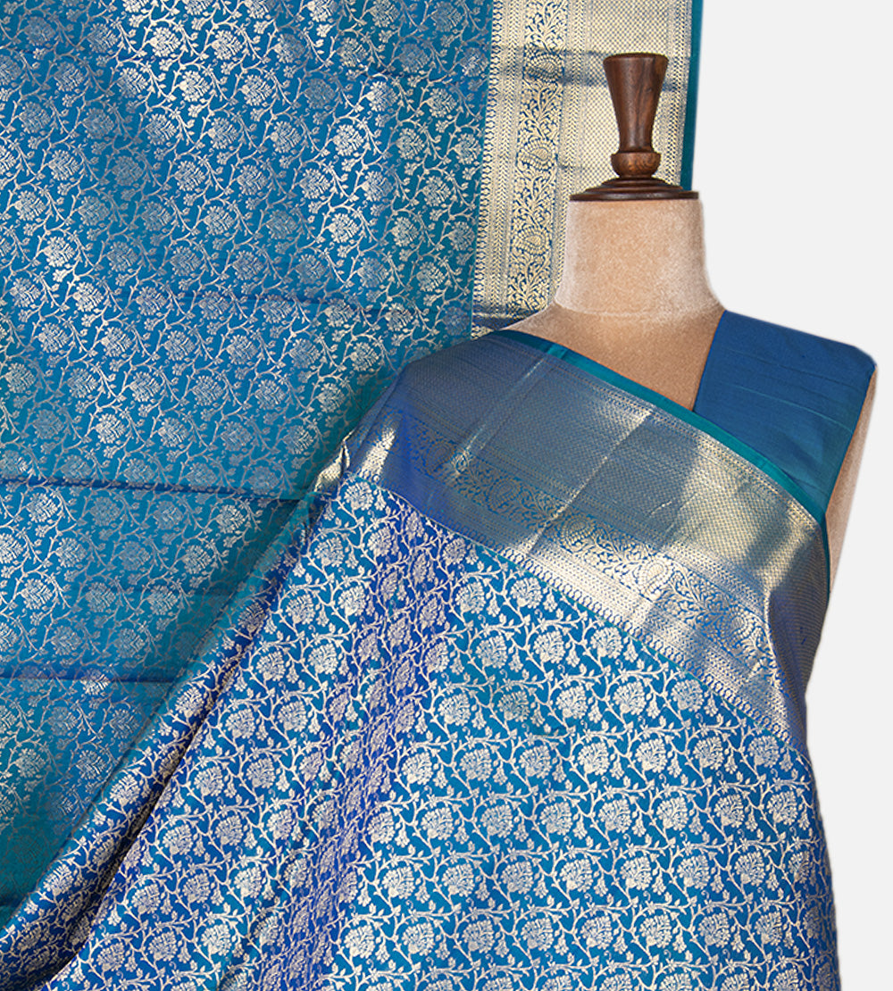 Blue Kanchipuram Silk Saree