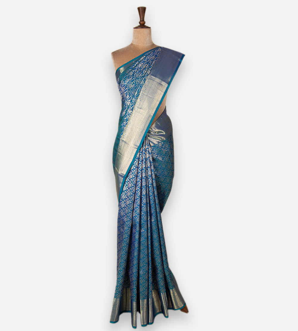 Blue Kanchipuram Silk Saree