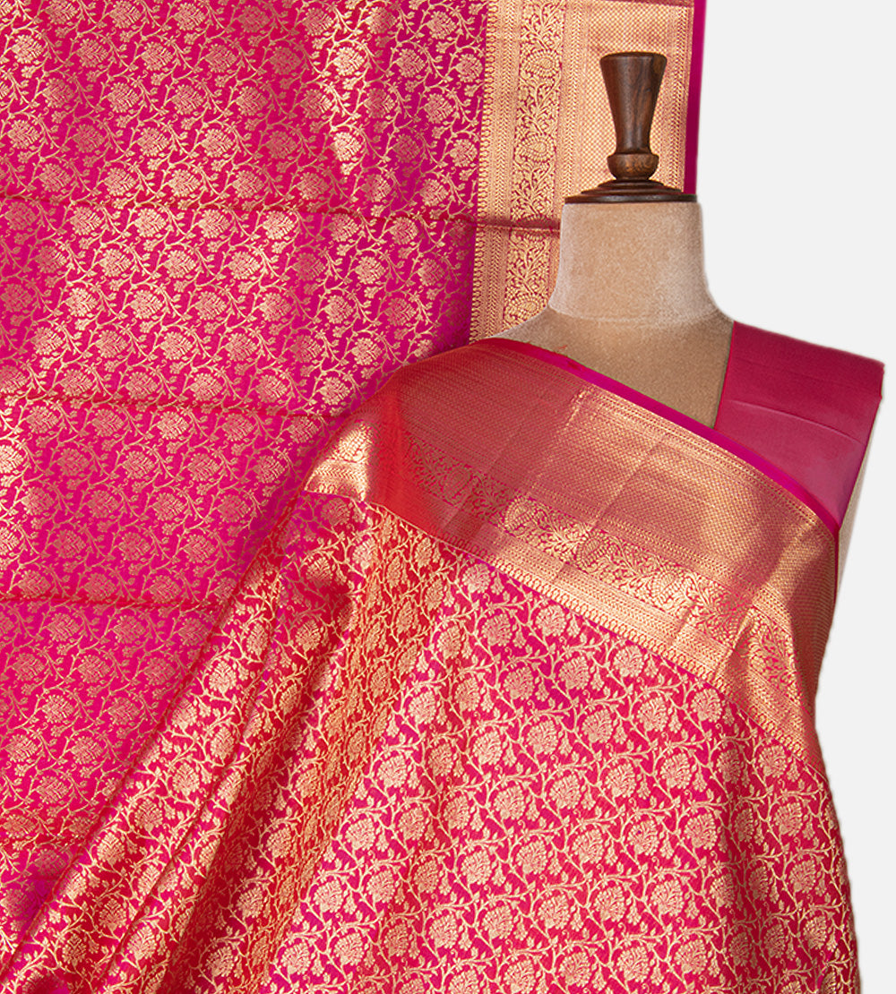 Pink Kanchipuram Silk Saree