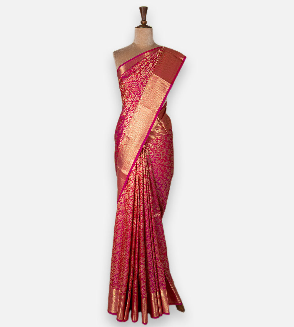 Pink Kanchipuram Silk Saree