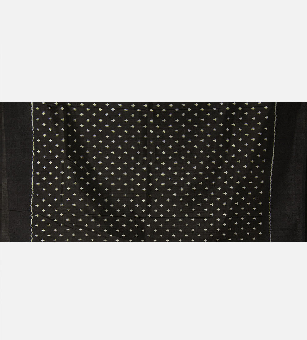 Black Ikkat Silk Saree