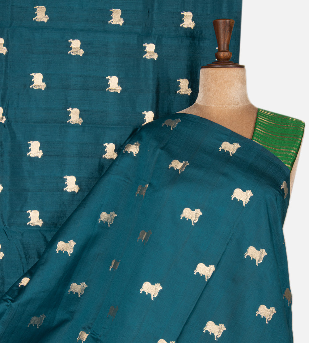 Blue Chaniya Silk Saree