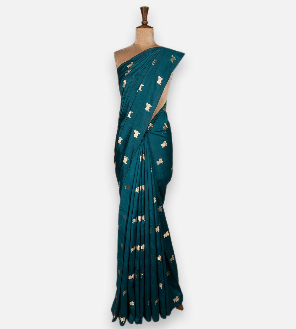 Blue Chaniya Silk Saree