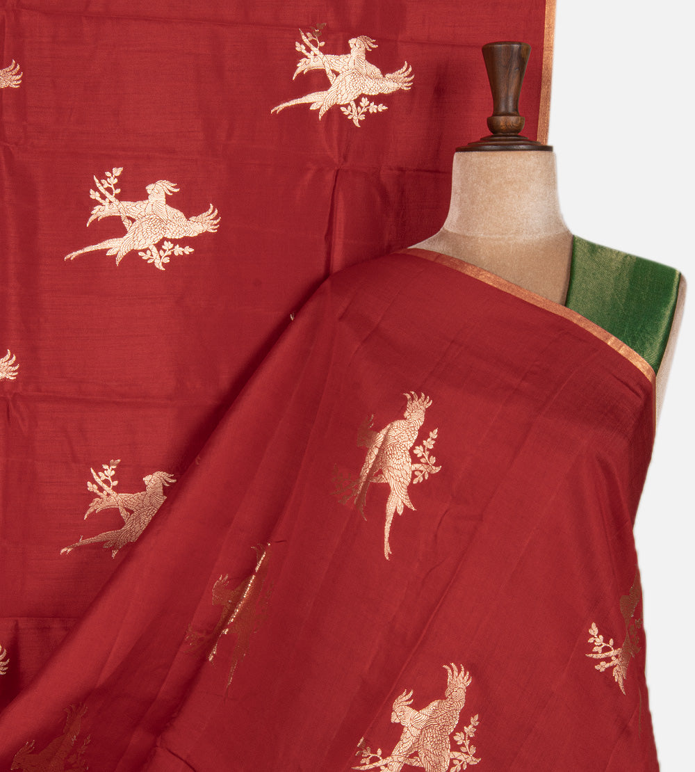 Red Chaniya Silk Saree