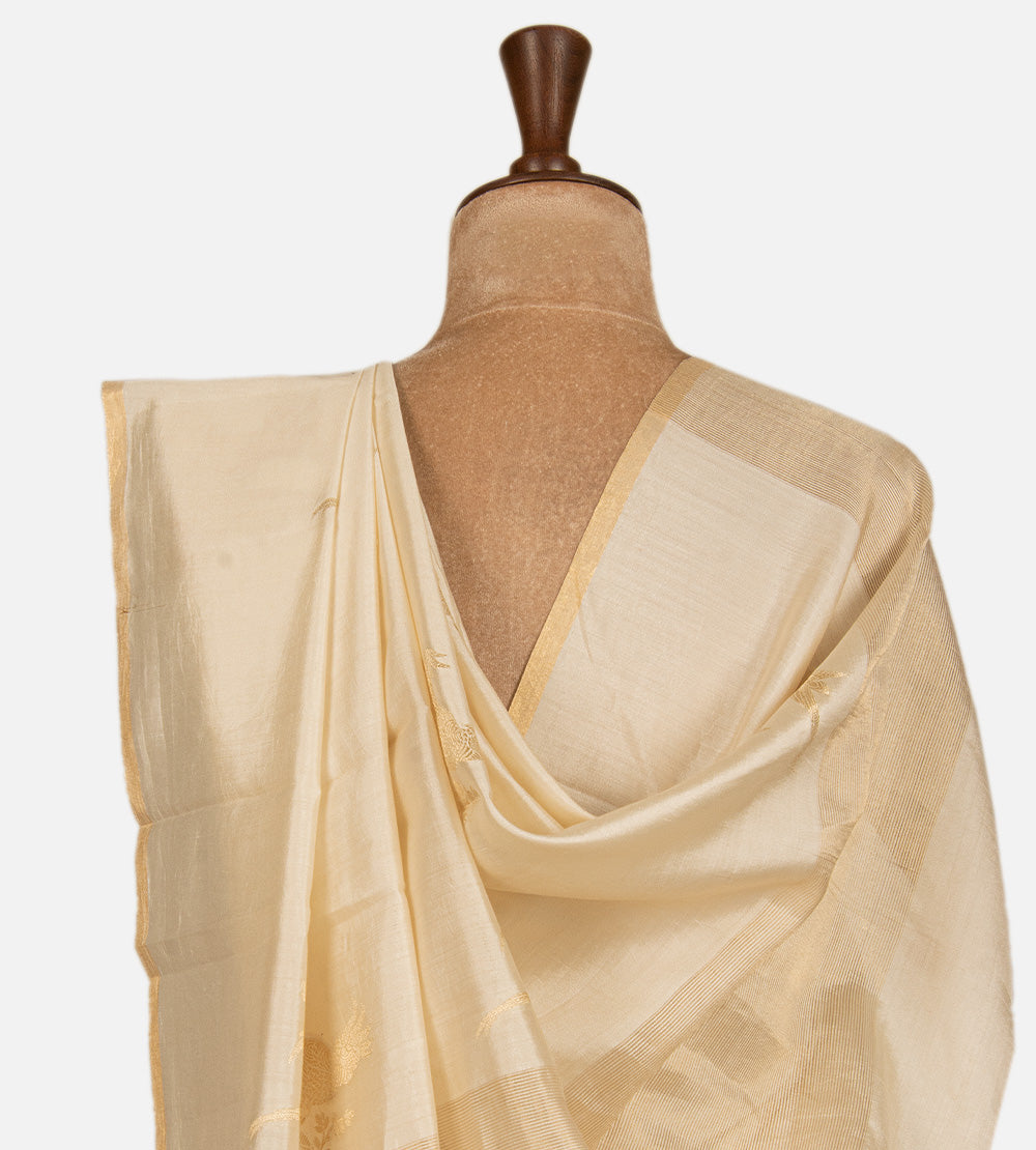 Light Beige Chaniya Silk Saree
