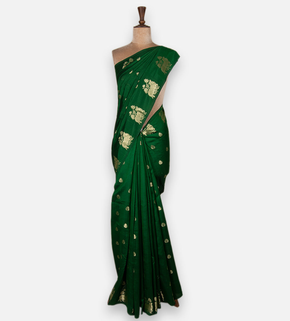 Green Chaniya Silk Saree