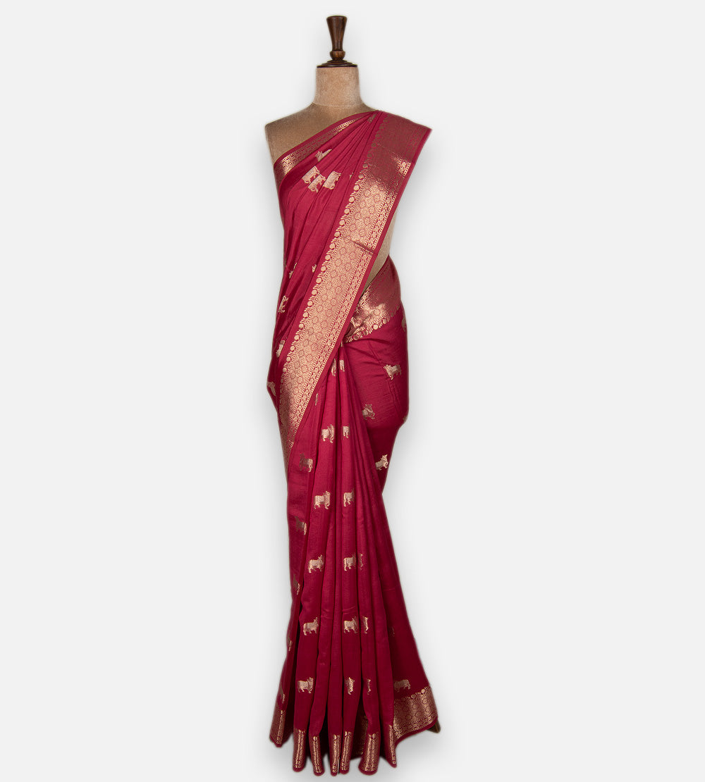 Pink Chaniya Silk Saree