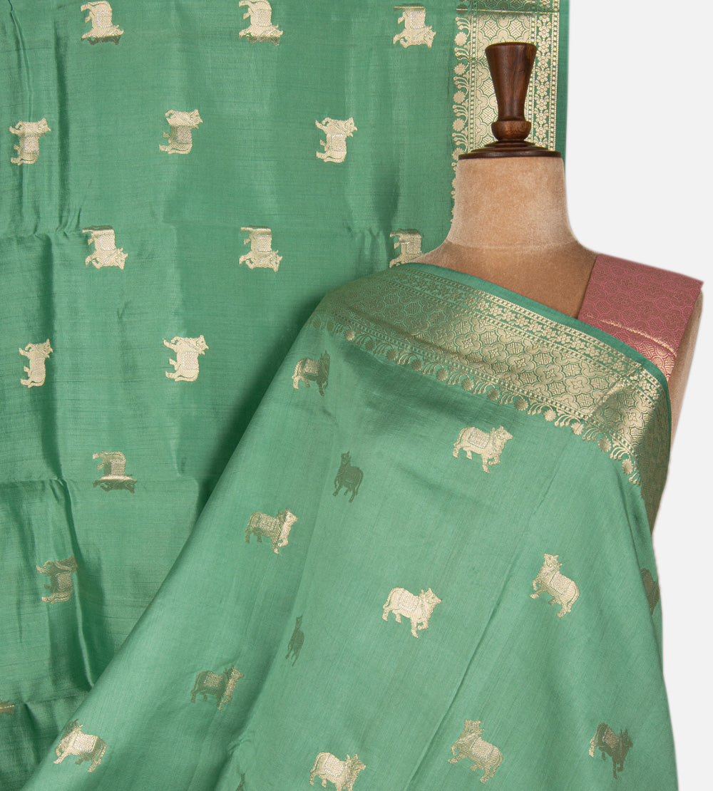 Green Chaniya Silk Saree