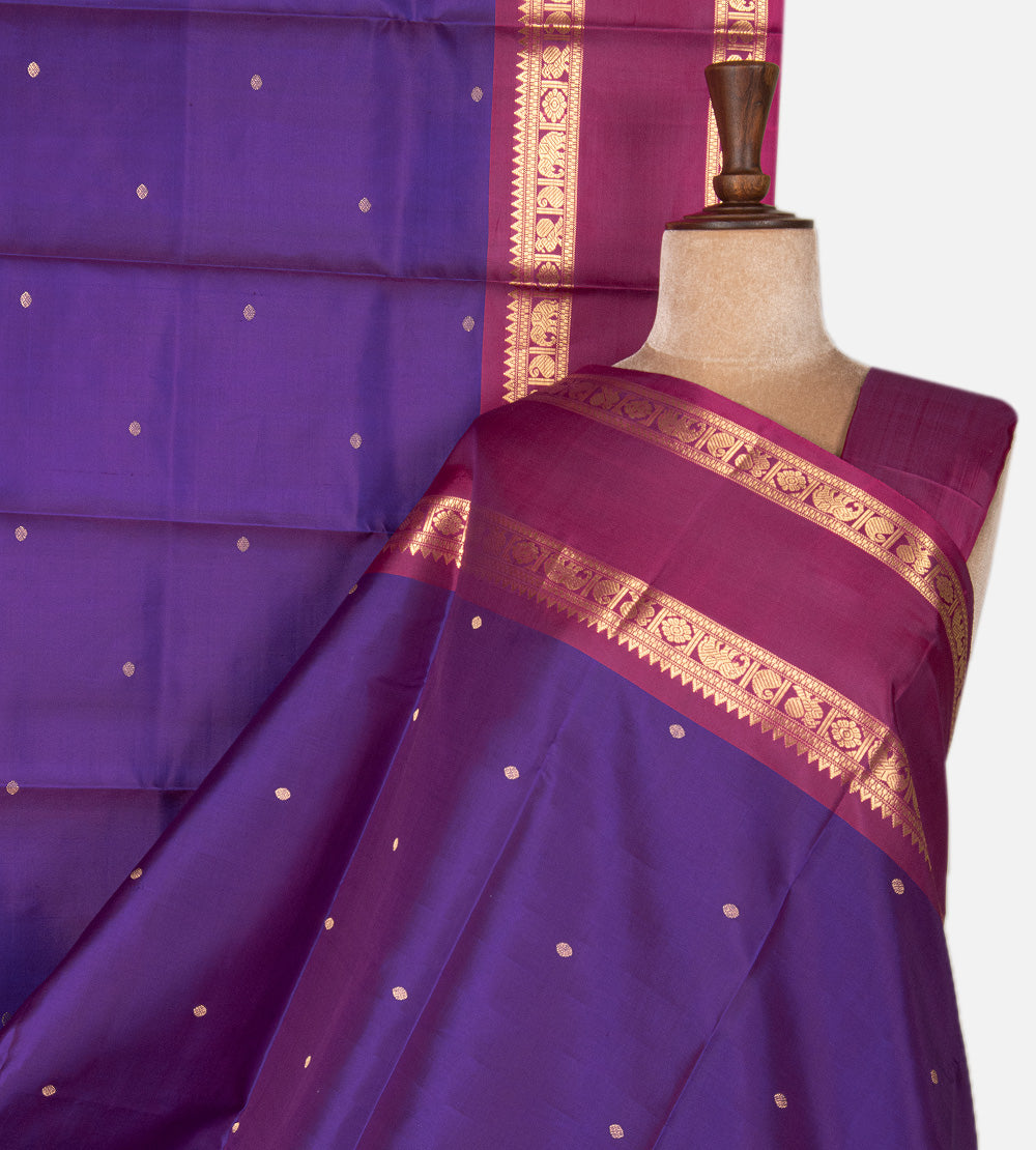 Violet Kanchipuram Silk Saree