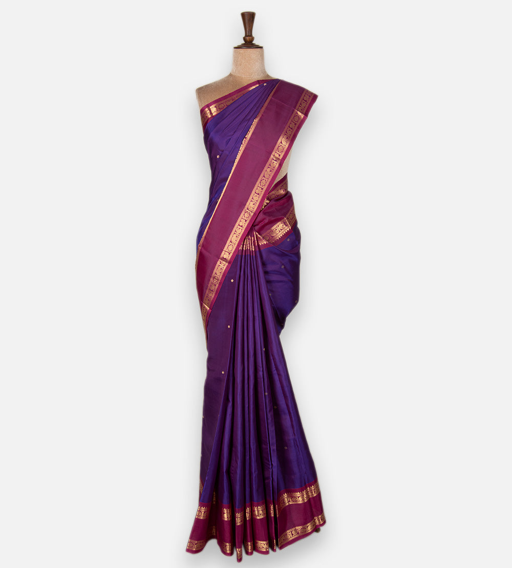 Violet Kanchipuram Silk Saree