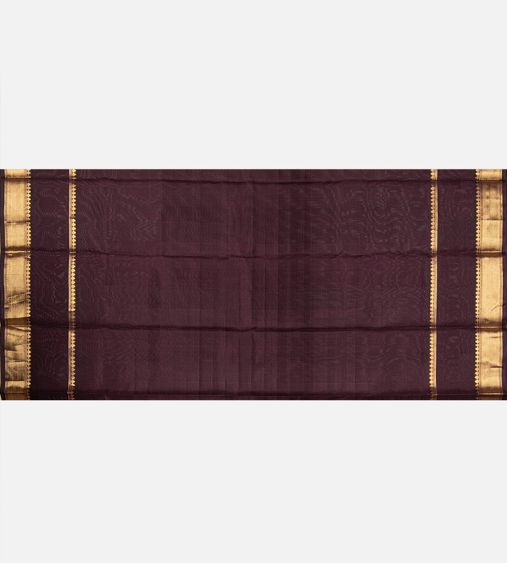 Aubergine Purple Kanchipuram Silk Saree
