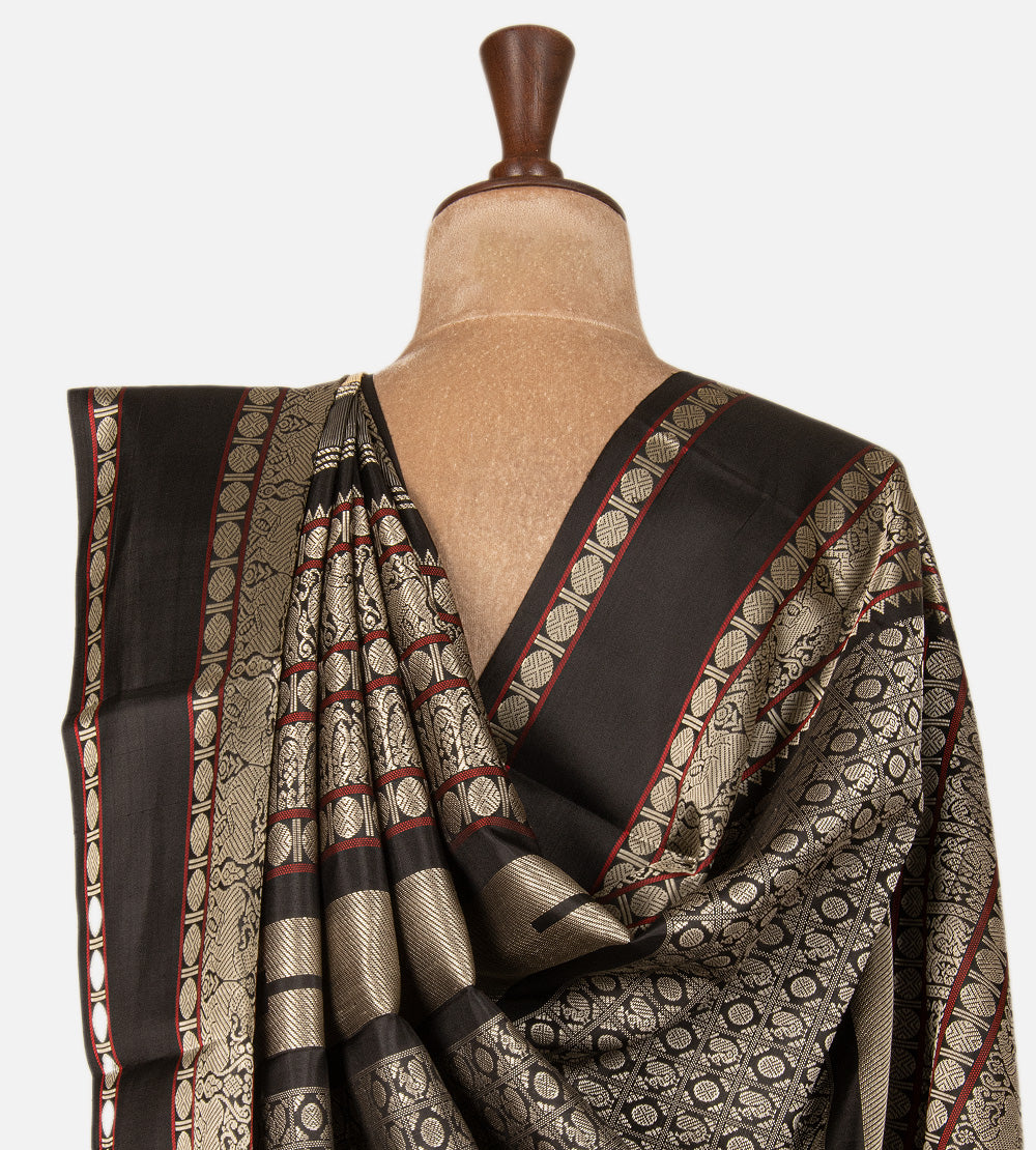 Beige Kanchipuram Silk Saree
