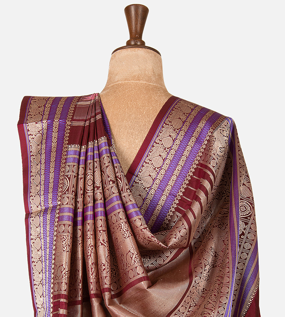 Pink Kanchipuram Silk Saree