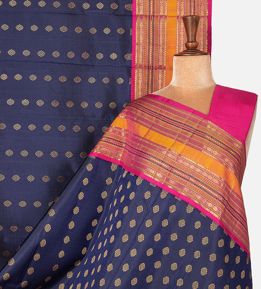 Blue Kanchipuram Silk Saree