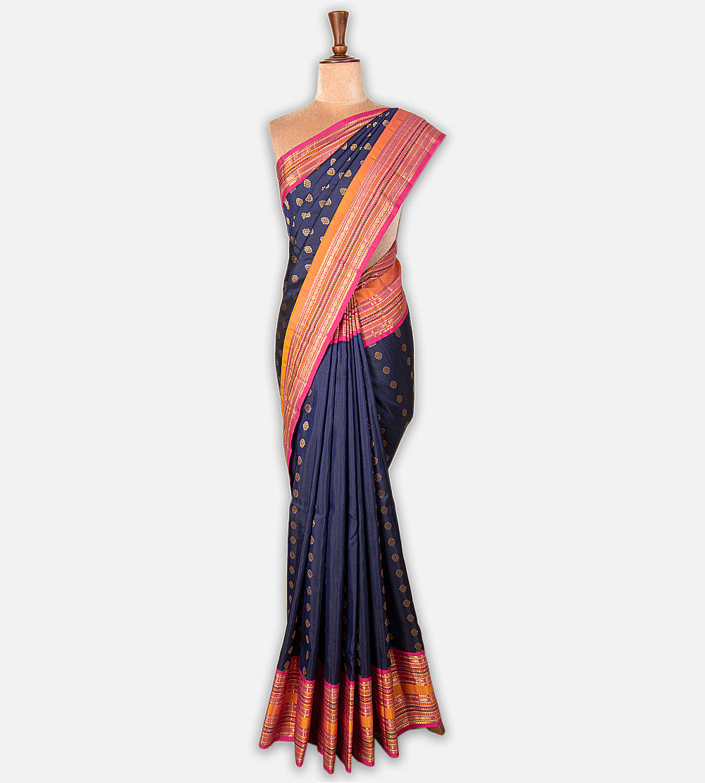 Blue Kanchipuram Silk Saree