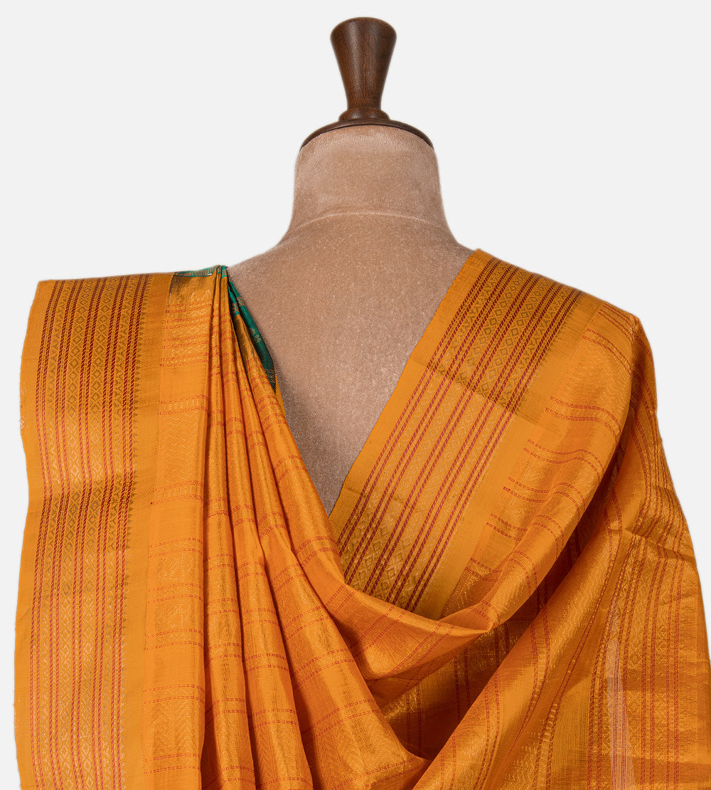 Green Cotton Silk Saree