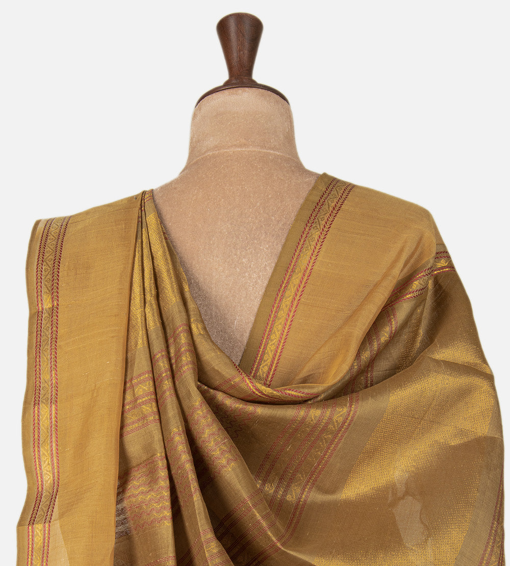 Deep Creme Cotton Silk Saree