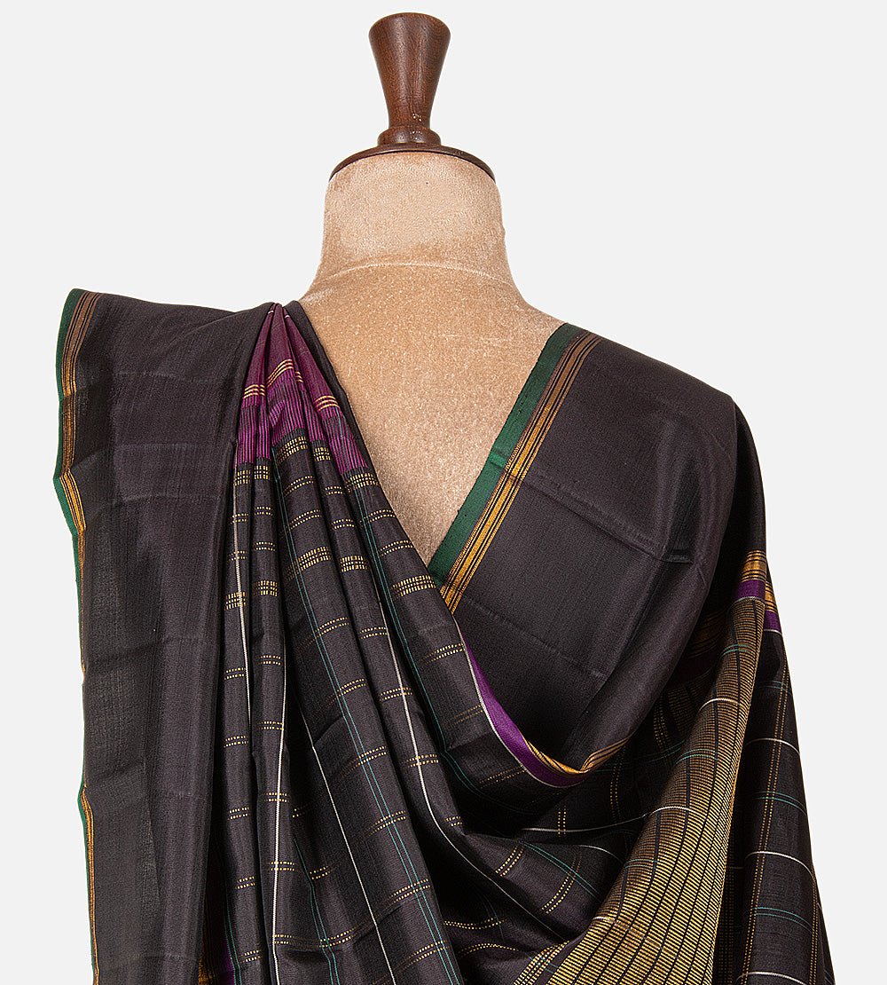 Purple Kanchipuram Silk Saree