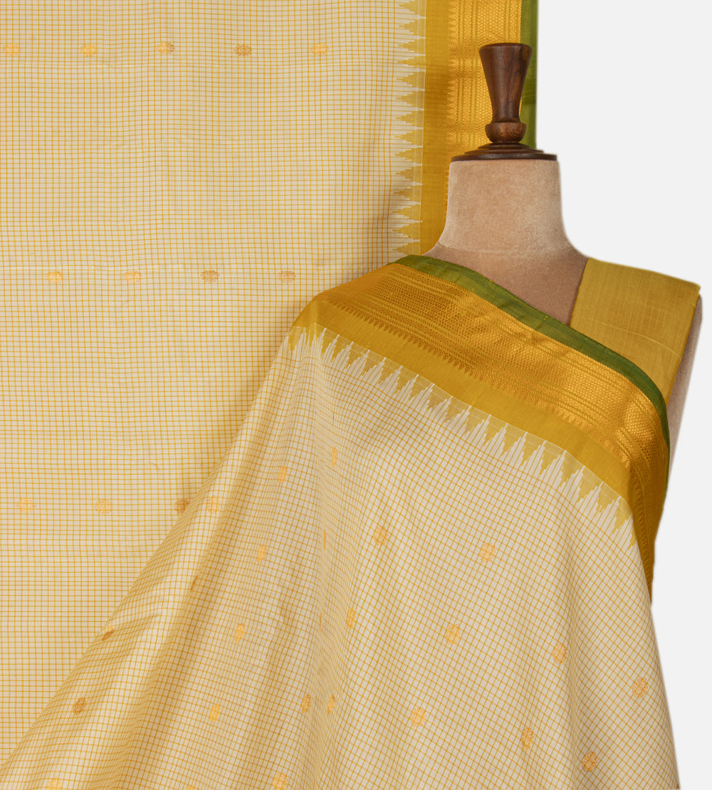 Beige Gadwal Silk Saree
