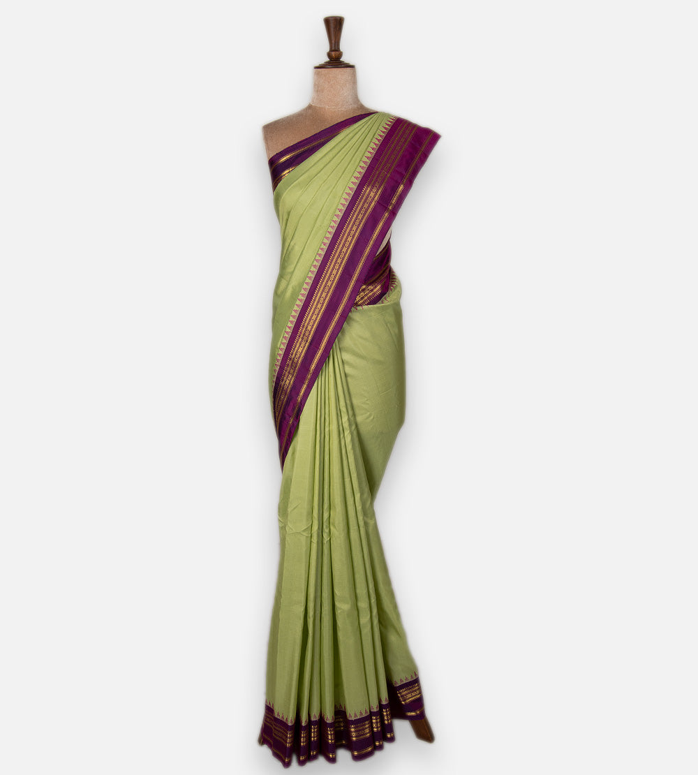 Green Gadwal Silk Saree