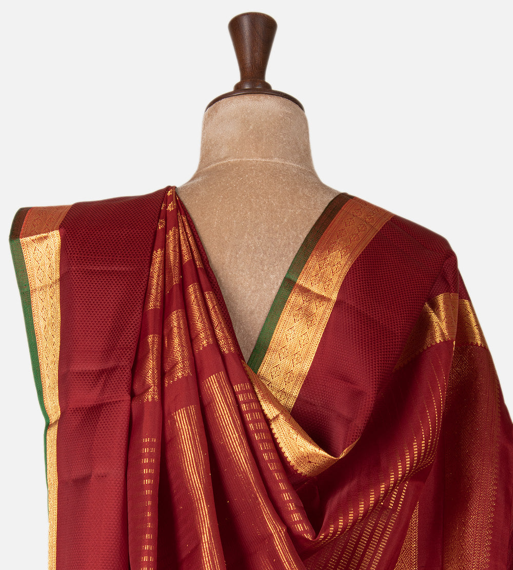 Maroon Kanchipuram Silk Saree