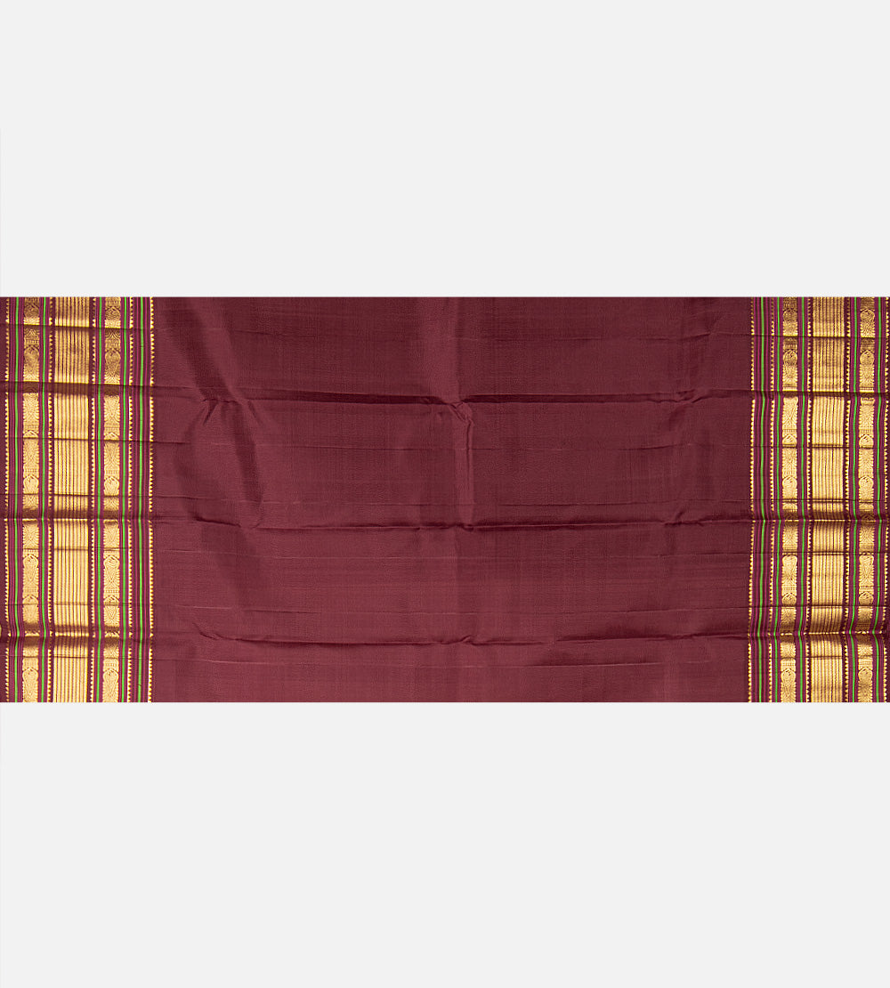 Creme Kanchipuram Silk Saree