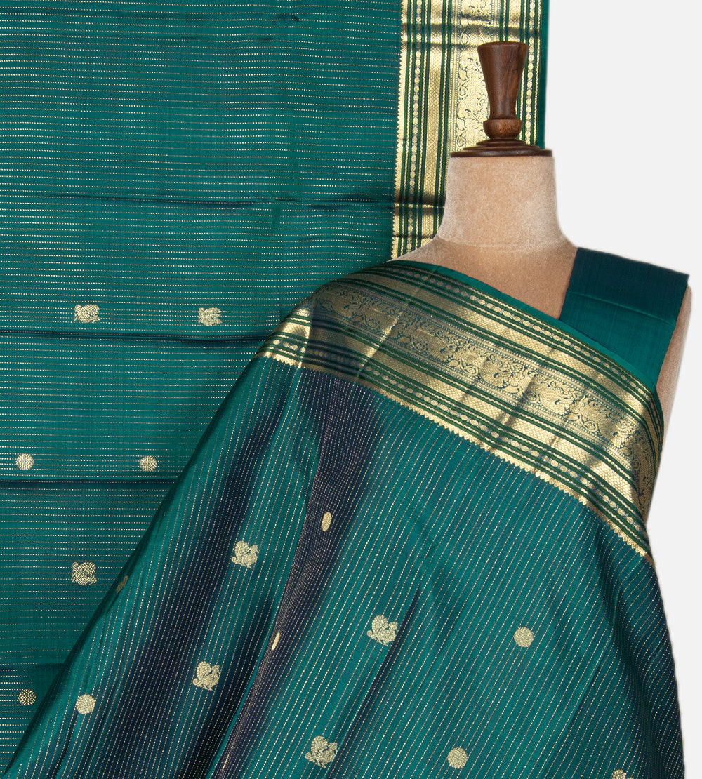 Emerald Green Kanchipuram Silk Saree