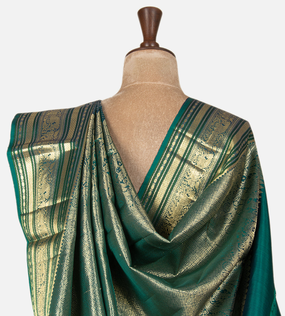 Emerald Green Kanchipuram Silk Saree