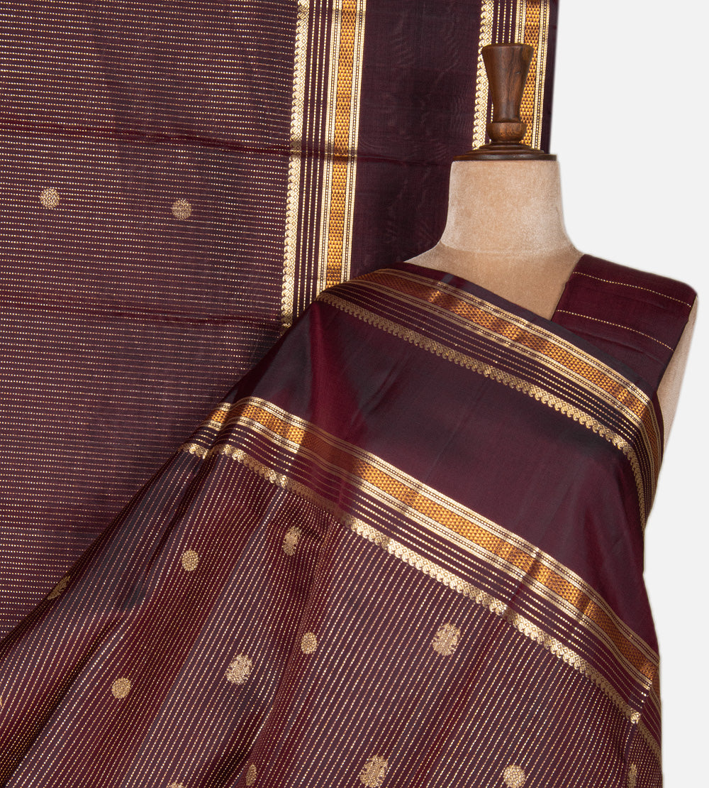 Purple Kanchipuram Silk Saree
