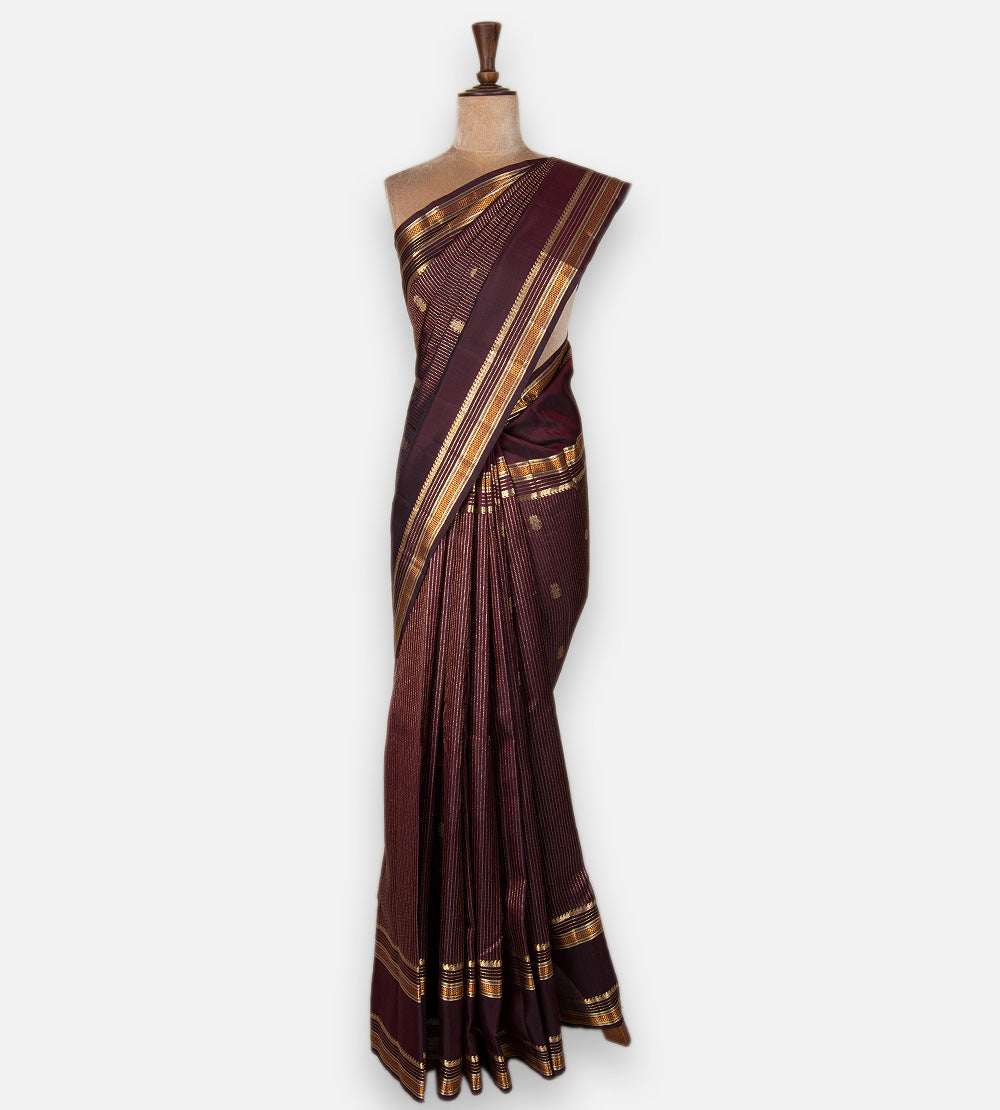 Purple Kanchipuram Silk Saree