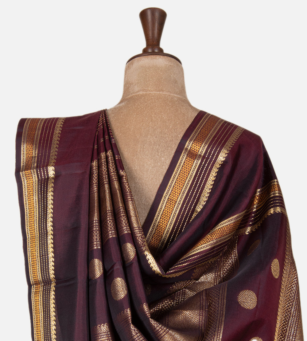 Purple Kanchipuram Silk Saree