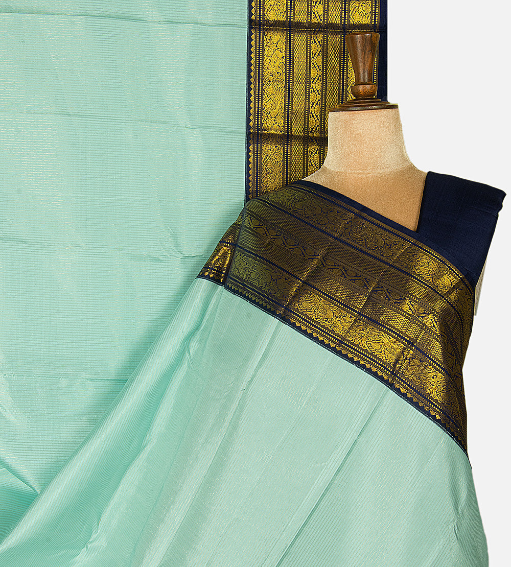 Blue Kanchipuram Silk Saree