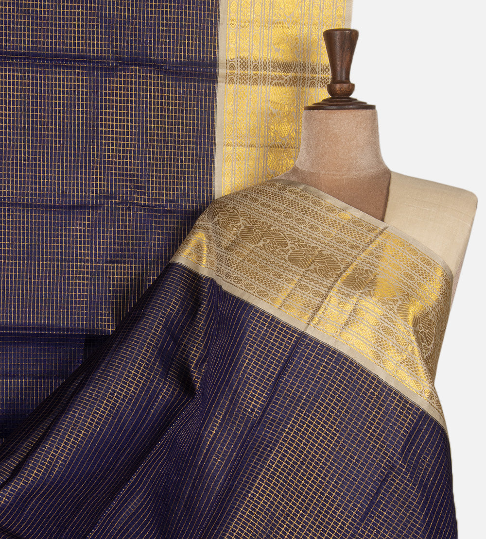 Blue Kanchipuram Silk Saree