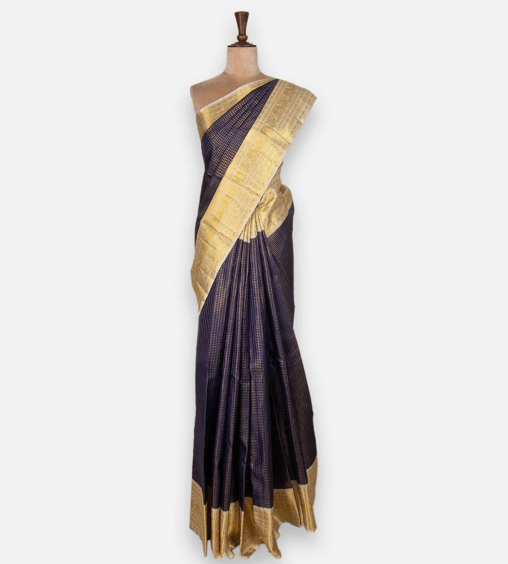 Blue Kanchipuram Silk Saree
