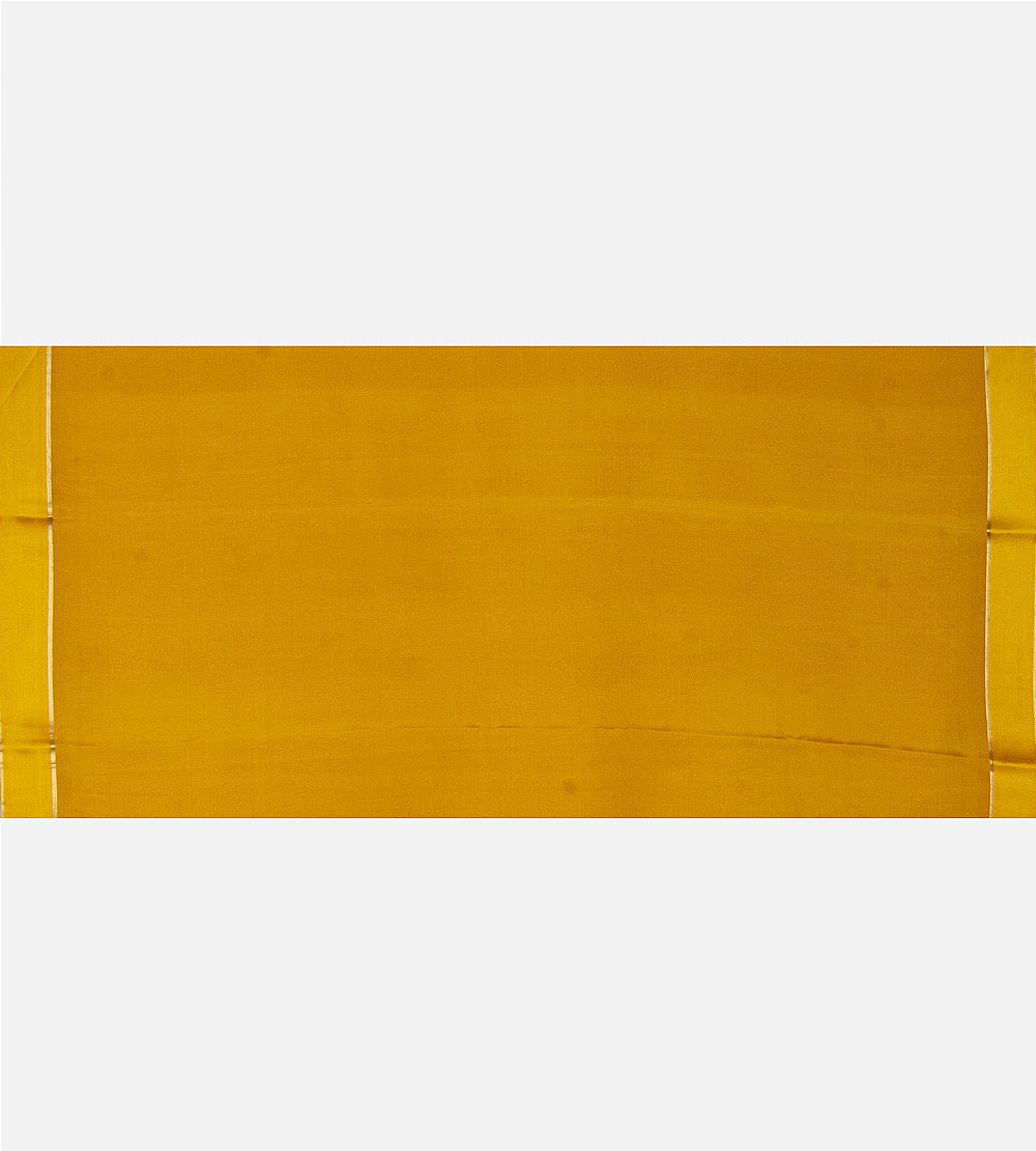 Yellow Mysore Crepe Saree