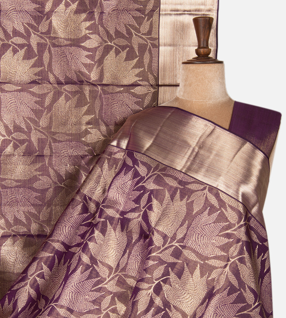 Purple Kanchipuram Silk Saree