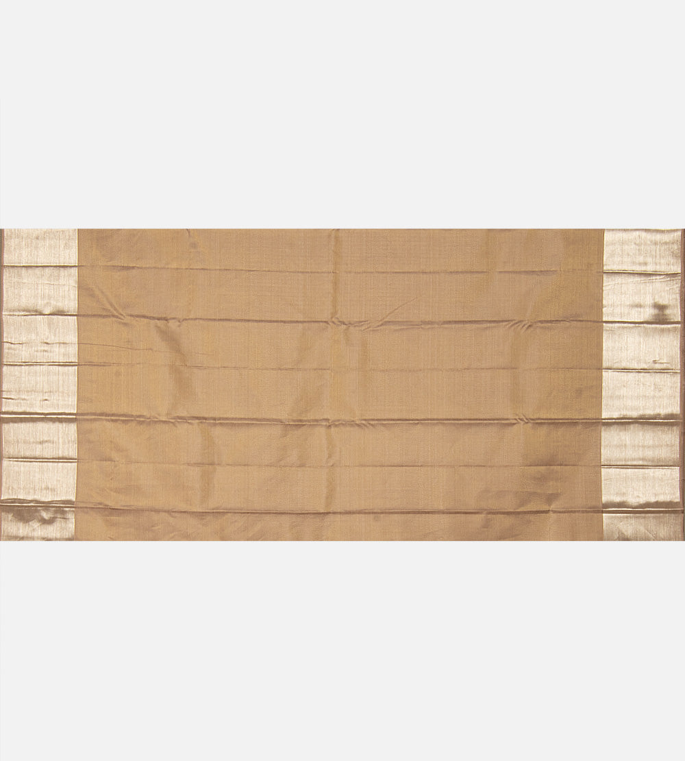 Beige Kanchipuram Silk Saree