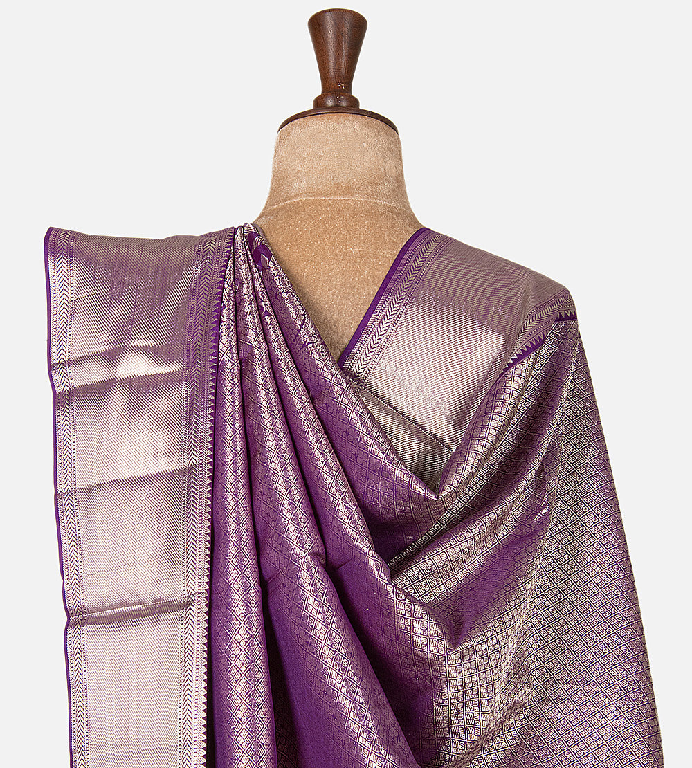 Purple Kanchipuram Silk Saree