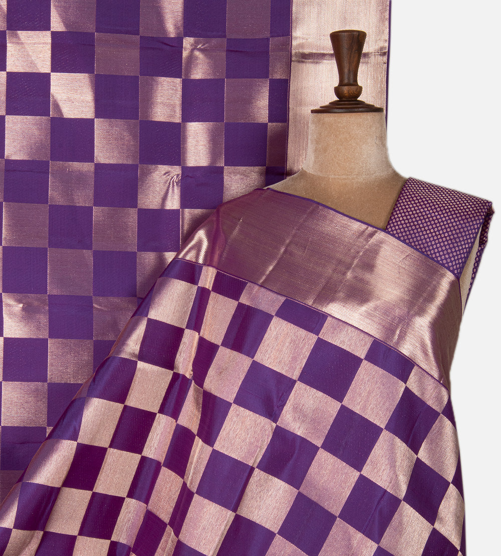 Purple Kanchipuram Silk Saree