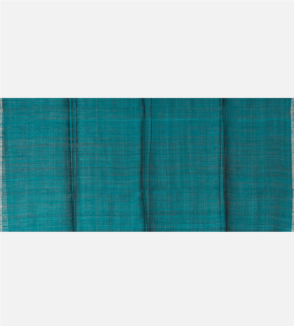 Blue Bailou Tussar Saree
