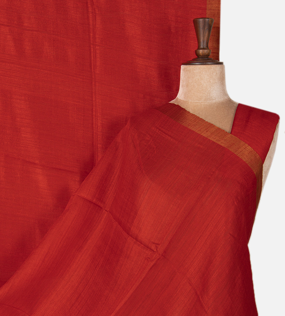 Red Bailou Tussar Saree