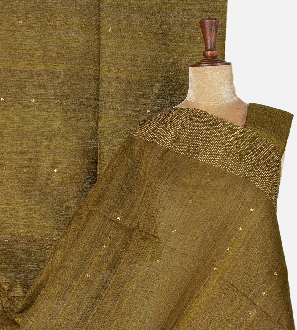 Green Bailou Tussar Saree