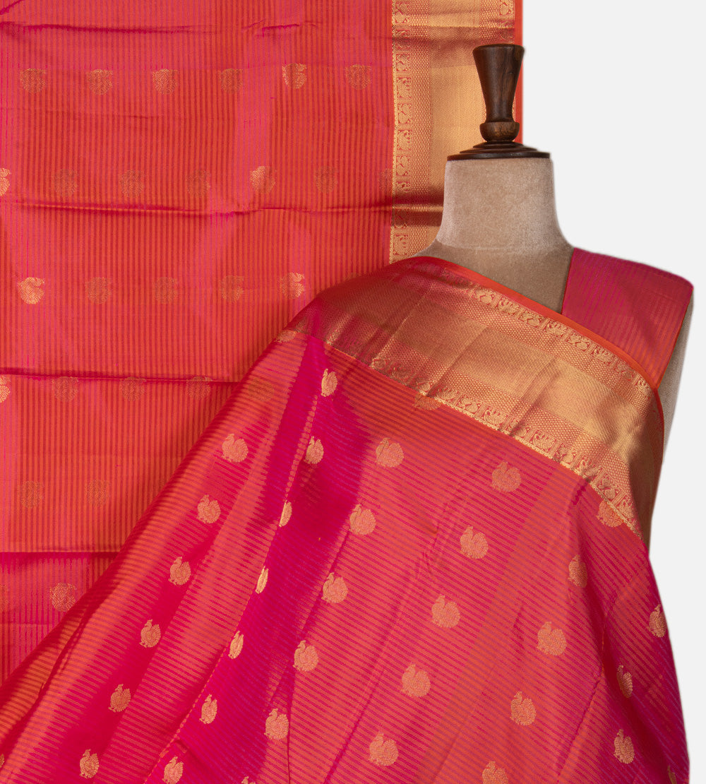 Pink and Orange Soft Silk