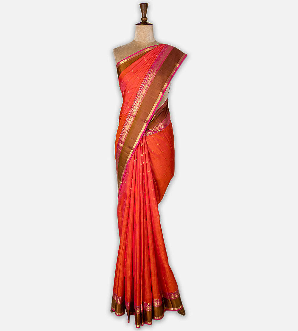 Orange Soft Silk Saree